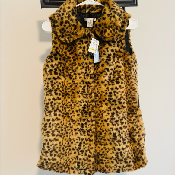 WD.NY Leopard Print Faux Fur Vest - Picture 6 of 10